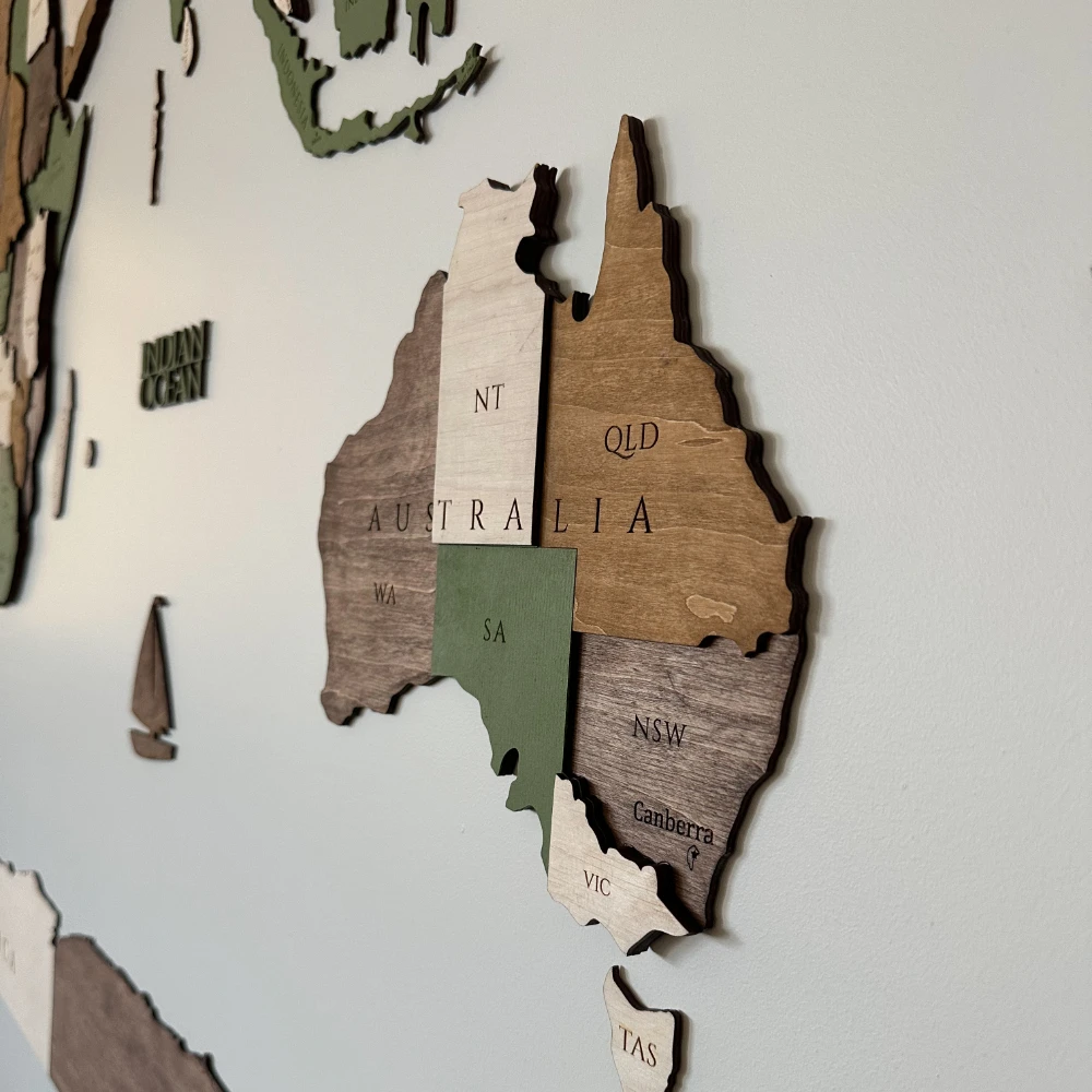 3D ξύλινη κάρτα Green Olive (επιλογή LED) - Image 2